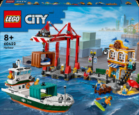 LEGO CITY 60422 Kikötő teherhajóval