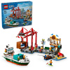 LEGO CITY 60422 Kikötő teherhajóval